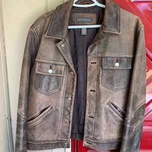 Brown leather Banana Republic jacket